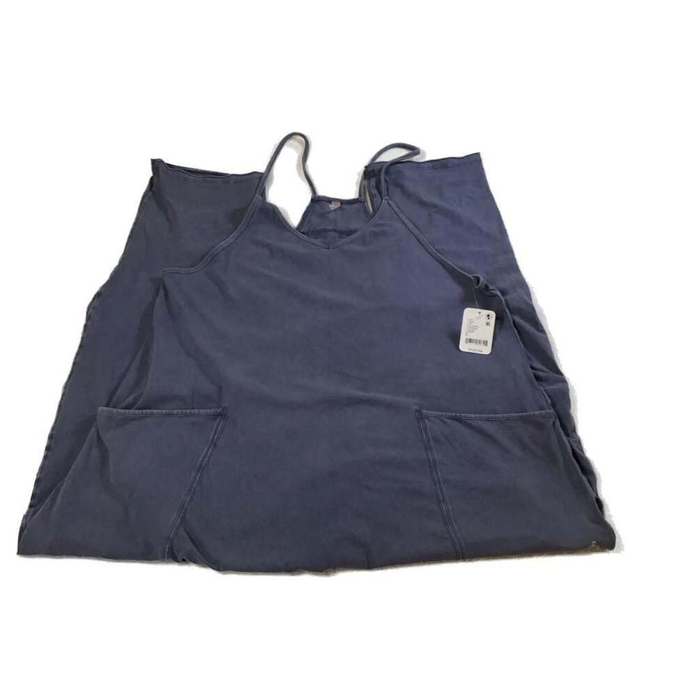 Free People Hot Shot Onesie in Blue Indigo boho oversized - Picture 6 of 9